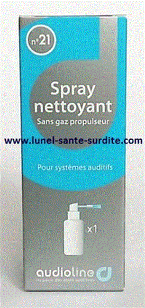 Spray nettoyant Audioline n°1 avec brosse pour appareils auditifs -  Audioprothésiste pour appareil auditif pas cher sur Bordeaux - AUDITION  CONFORT